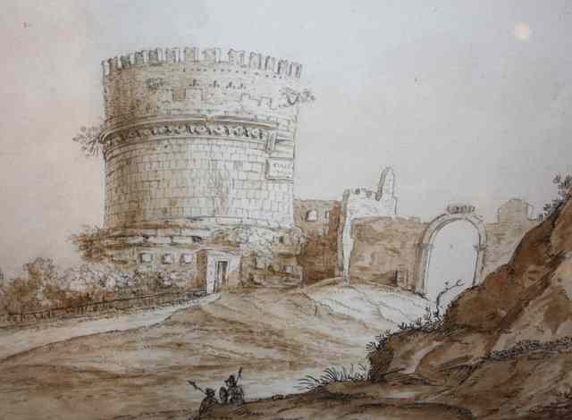 Appraisal: TH CENTURY ENGLISH SCHOOL - View of a ruined tower