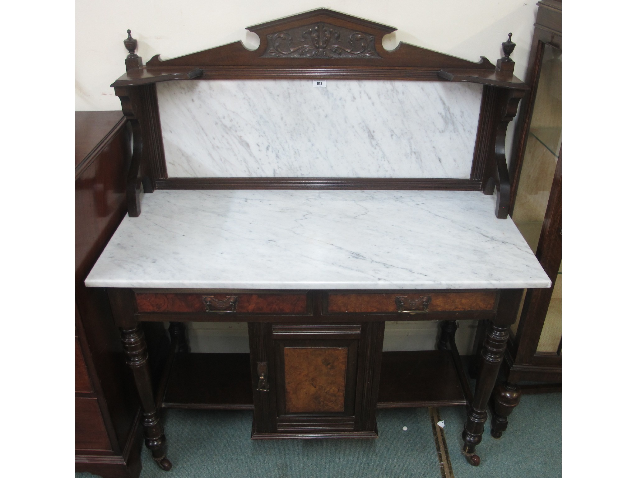 Appraisal: A Victorian marble topped wash stand