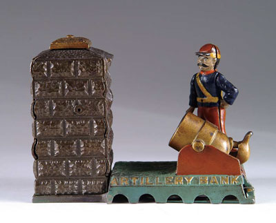 Appraisal: ARTILLERY MECHANICAL BANK The Union version with spectacular original paint