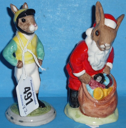 Appraisal: Royal Doulton Bunnykins Figures Jockey DB limited edition with cert