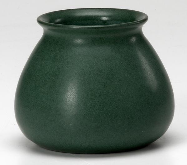 Appraisal: MARBLEHEAD Vase covered in matte green glaze Marked