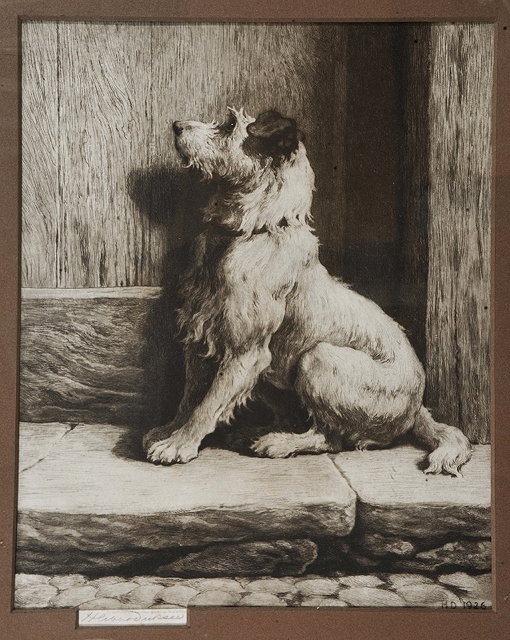 Appraisal: HERBERT DICKSEE - The Prodigal - A Wire Haired Fox