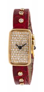 Appraisal: An Karat Yellow Gold and Diamond Watch Tiffany Co France