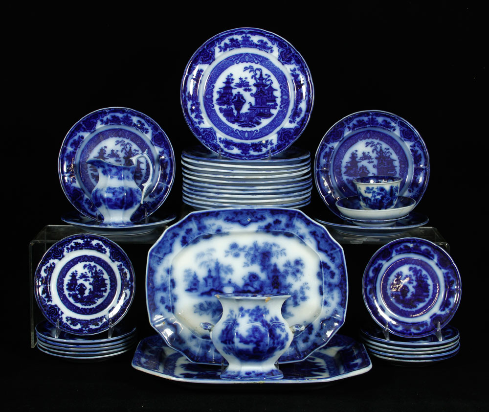 Appraisal: - th C Flow Blue China Lot of th century