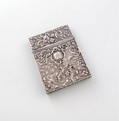 Appraisal: A William IV silver card case by Joseph Willmore Birmingham