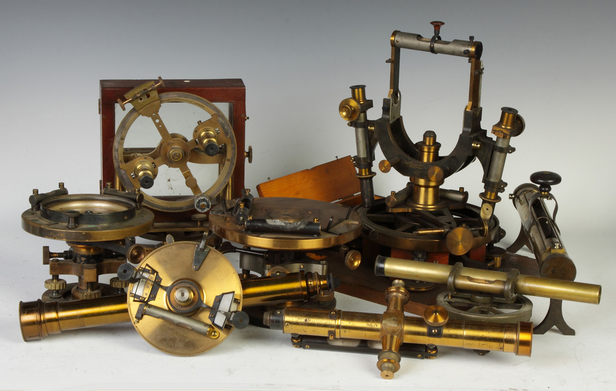 Appraisal: Large Group of Scientific Instruments Henry Barrow Co Oxendon London