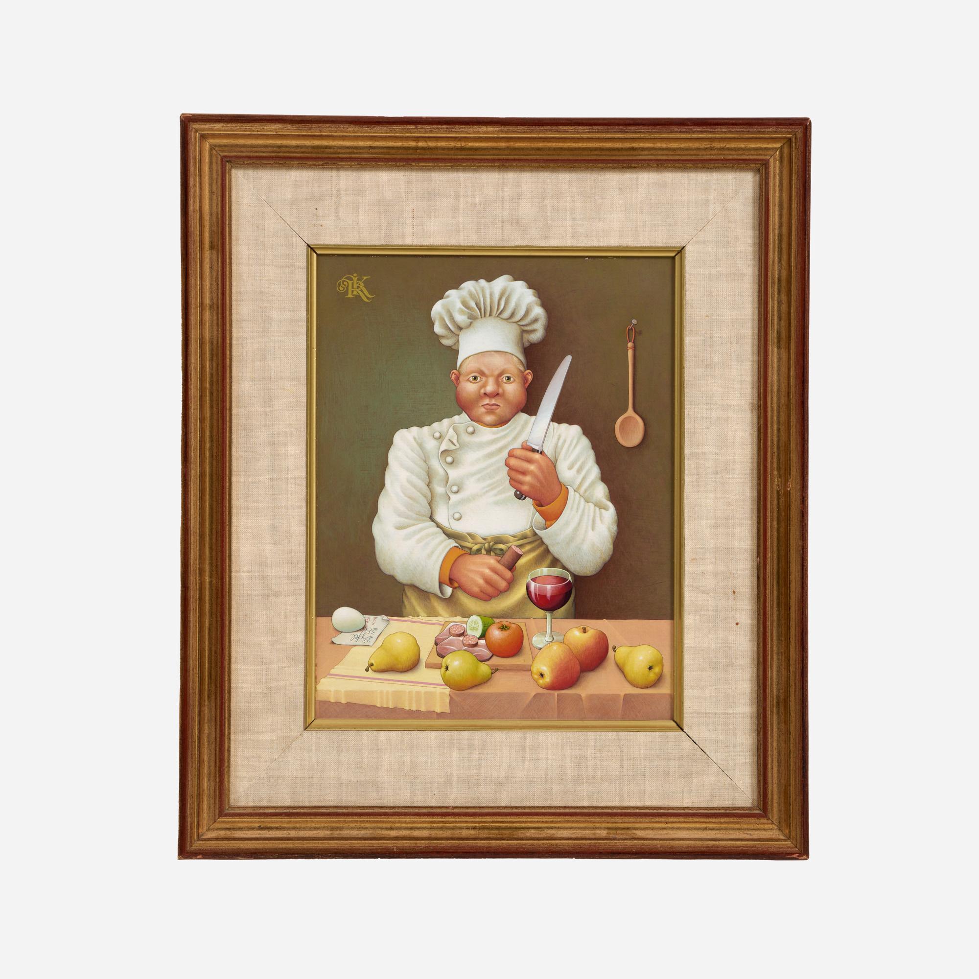 Appraisal: RAINER KOENIG THE COOK ACRYLIC Rainer Koenig German-American th c