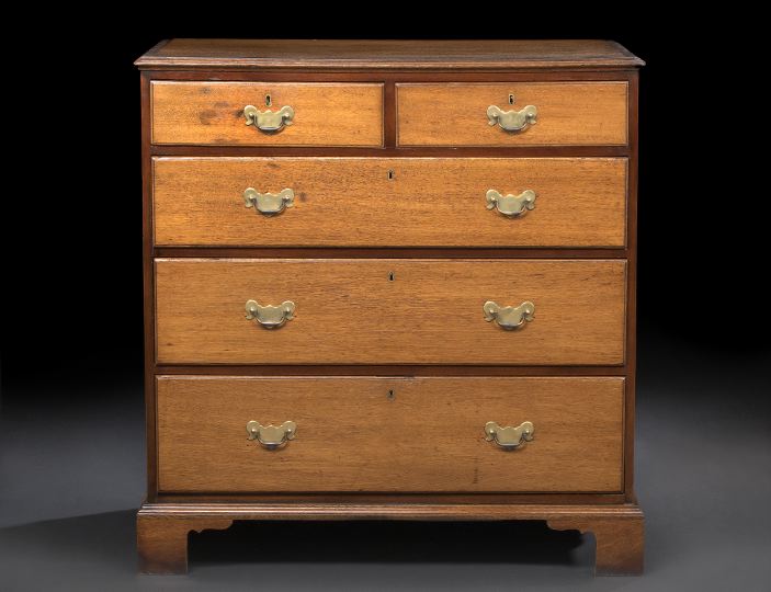 Appraisal: George III Mahogany Chest early th century the rectangular top