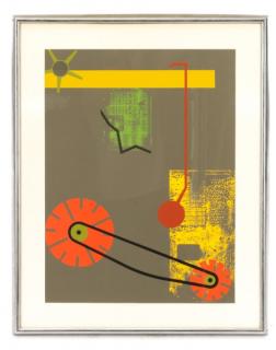 Appraisal: Lee Adler Gears IV Serigraph in Colors Lee Adler American