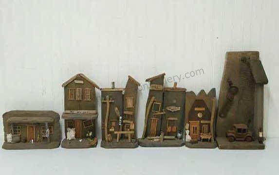 Appraisal: This is a group of handmade Old Western Town Buildings