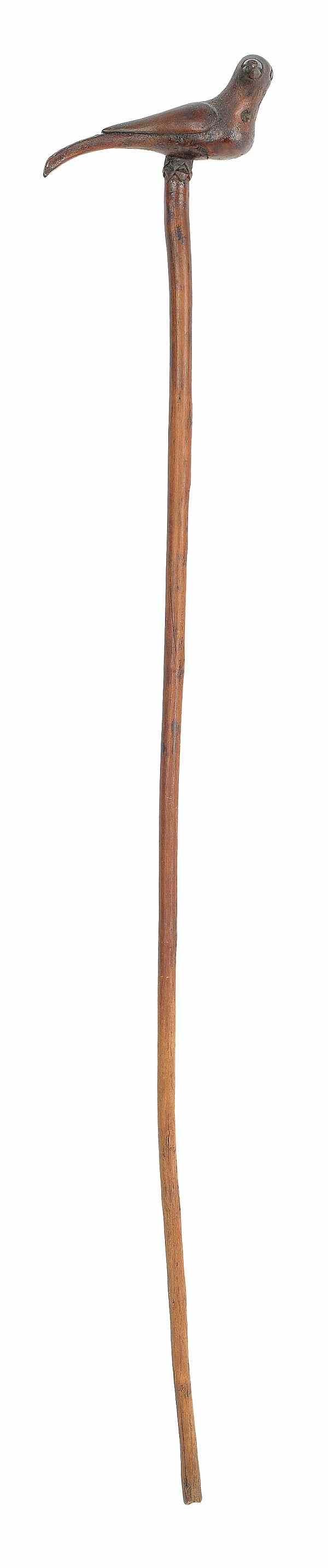 Appraisal: Schtockschnitzler Simmons Southeastern Pennsylvania active - carved cane with a