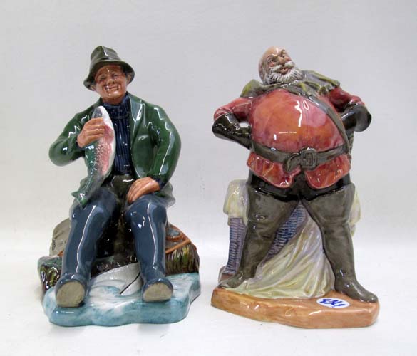 Appraisal: TWO ROYAL DOULTON PORCELAIN FIGURINES A Good Catch HN H