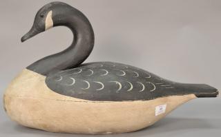 Appraisal: Canadian goose decoy carved wood with hollow body ht lg