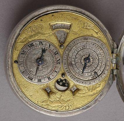 Appraisal: ENGLISH SILVER AND SILVER GILT POCKET WATCH IN SEPARATE CASE