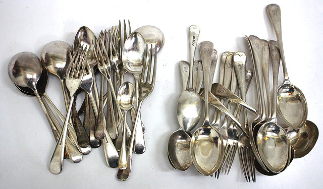 Appraisal: A QUANTITY OF OLD ENGLISH PATTERN CUTLERY consisting of six