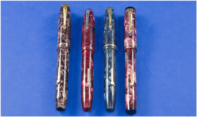 Appraisal: Conway Stewart Conway Stewart Pens Red Black Marble No With