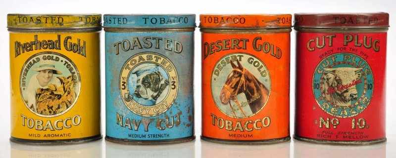 Appraisal: Lot of Tobacco Tins Description Lot includes unusual group from