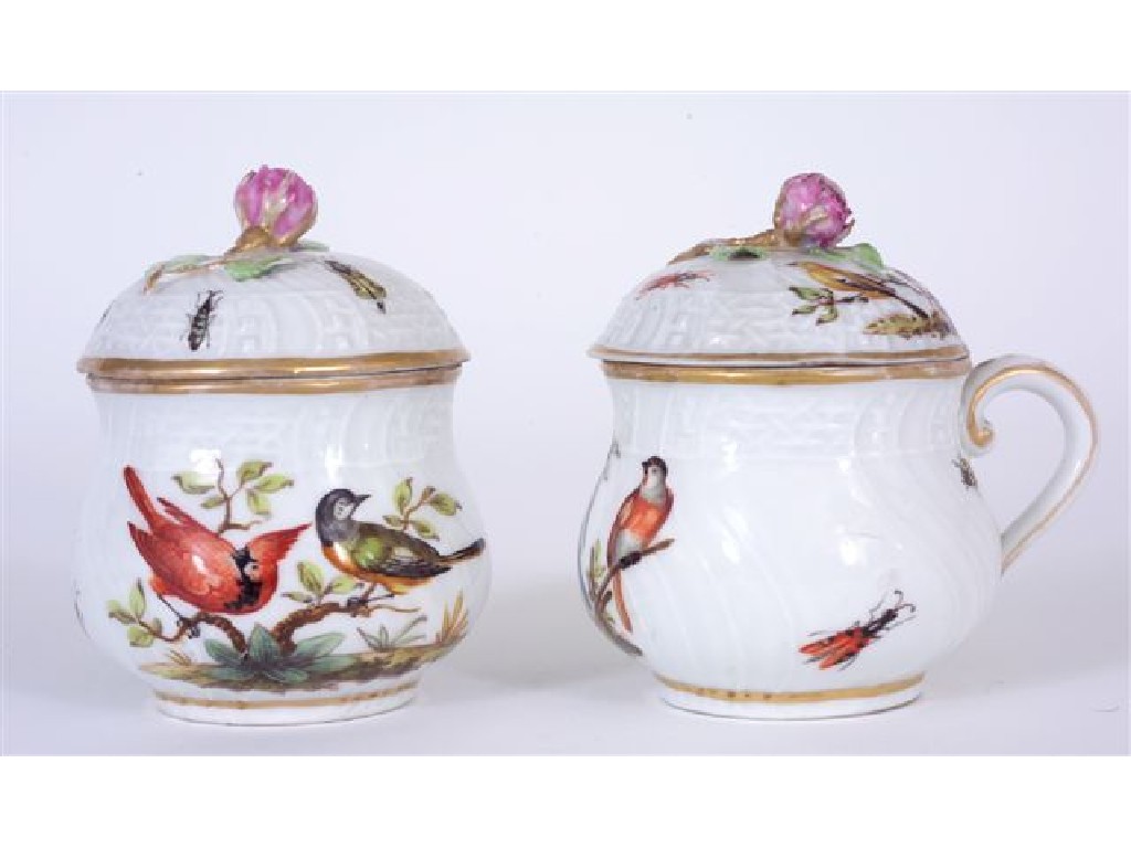 Appraisal: PAIR OF MEISSEN CUSTARD CUPS PROBABLY TH CENTURY each of