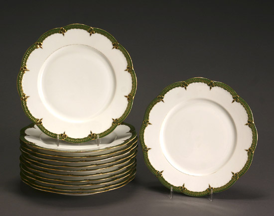 Appraisal: Set of Twelve Limoges Dinner Plates Raynaud Cie Retailed by