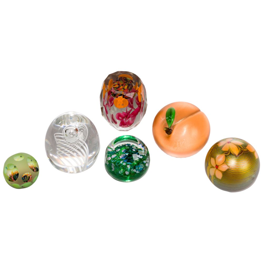 Appraisal: PAPERWEIGHT ASSORTMENT paperweights including Orient Flume a Steuben a Pairpoint