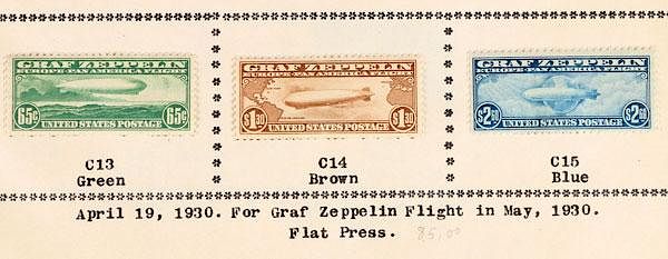 Appraisal: A COLLECTION OF EARLY US AIR MAIL STAMPS A COLLECTION