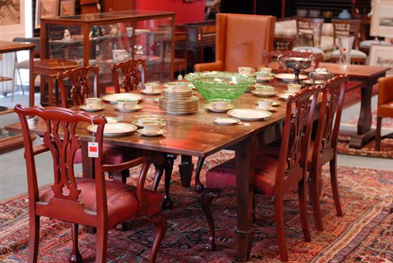 Appraisal: A L th E C French Walnut Draw-leaf Table having