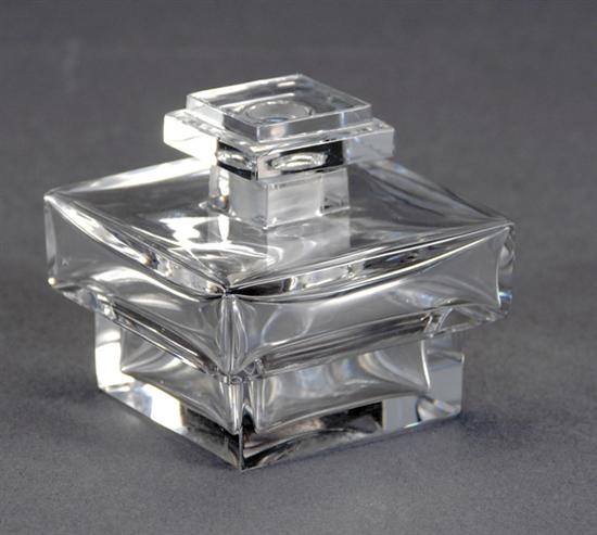 Appraisal: Baccarat crystal perfume bottle circa - square stepped design in