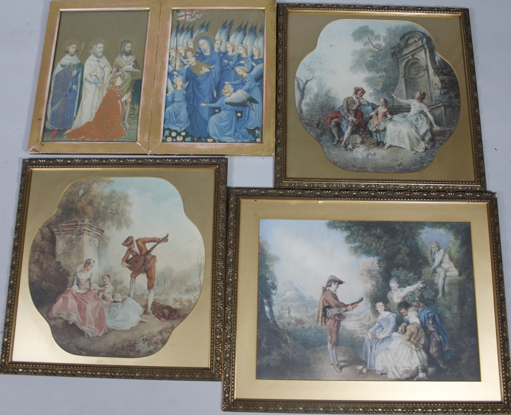 Appraisal: An Old Master religious print in double frame showing child