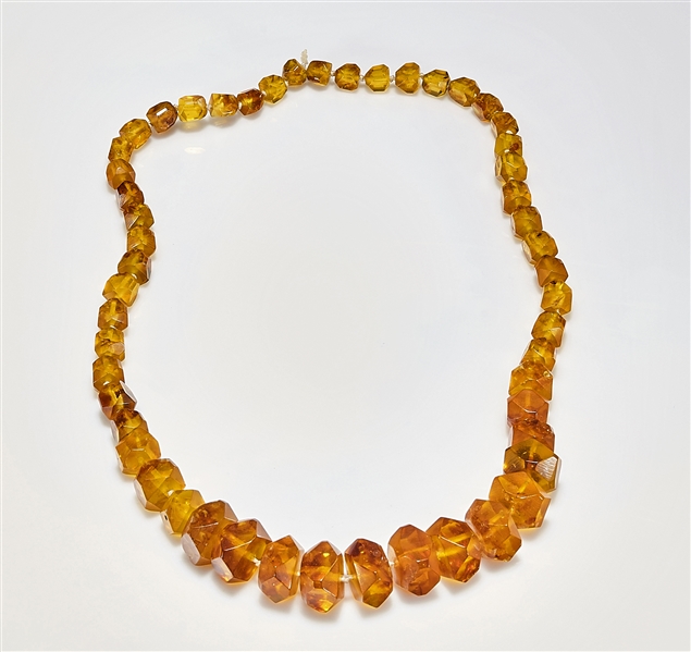 Appraisal: Amber or copal beaded necklace gross weight g L approx