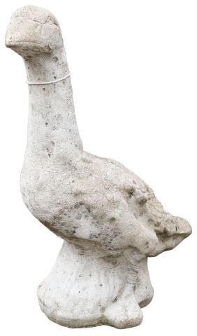 Appraisal: Cast stone garden sculpture Standing Goose thc each in a