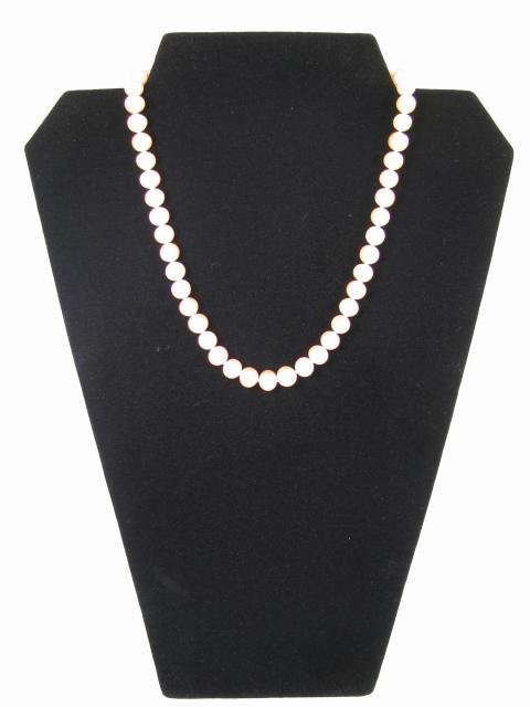 Appraisal: Natural cultured rare gold pink colored pearl necklace pearls Measures