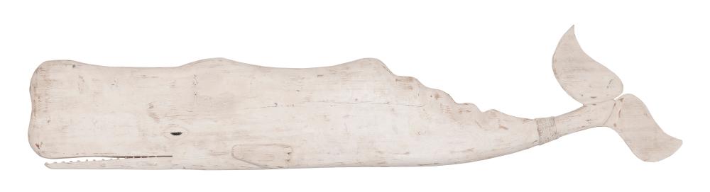 Appraisal: MICHAEL BACLE VIRGINIA NANTUCKET CONTEMPORARY HAND-CARVED AND PAINTED WHITE WHALE