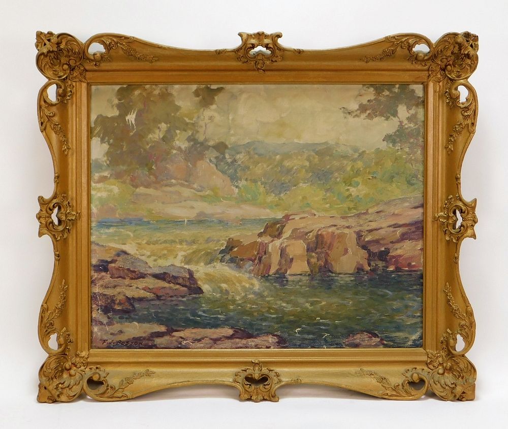 Appraisal: Frederick Boston Impressionist Landscape Painting Frederick Boston New York Connecticut