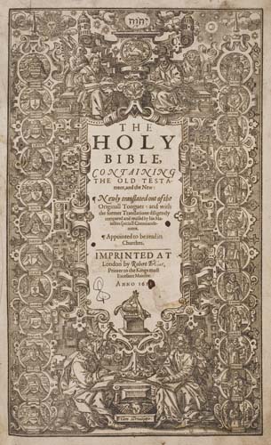 Appraisal: HE BIBLE BIBLE IN ENGLISH The Holy Bible Conteyning the