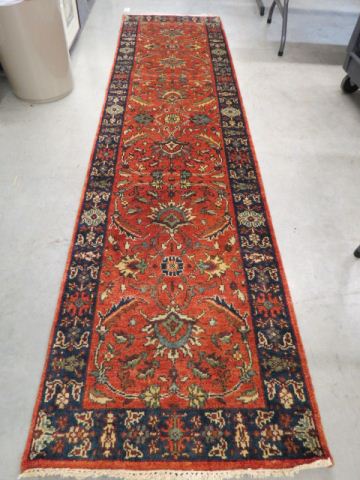 Appraisal: Mahal Persian Handmade Runner flowering vine salmon field ' x