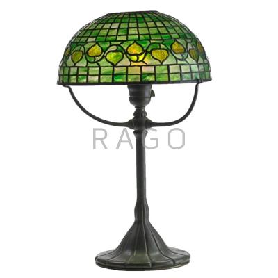 Appraisal: TIFFANY STUDIOS Table lamp with Acorn shade New York s