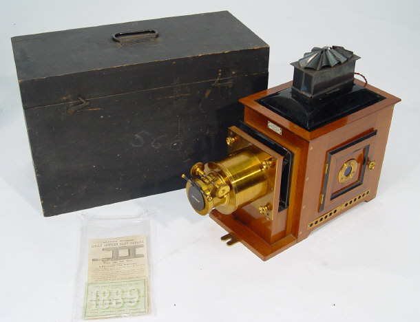 Appraisal: Victorian mahogany and brass Optimus magic lantern by Perken and