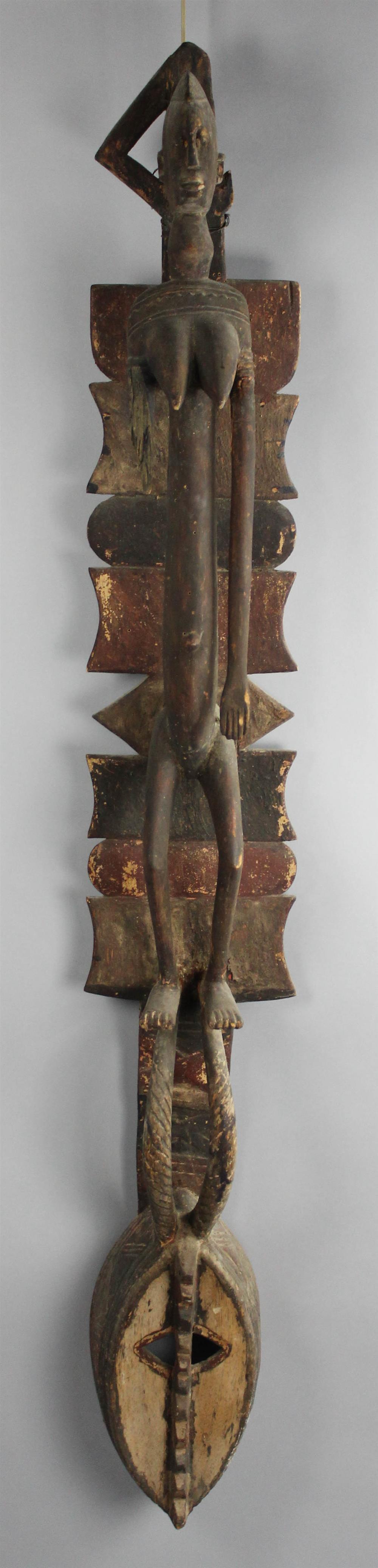 Appraisal: WEST AFRICA BURKINA FASO MOSSI TRIBE CARVED FEMALE FIGURE PLANK