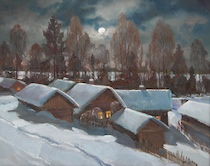 Appraisal: Mark Kremer Russian born Moonlight Oil painting on board initialed