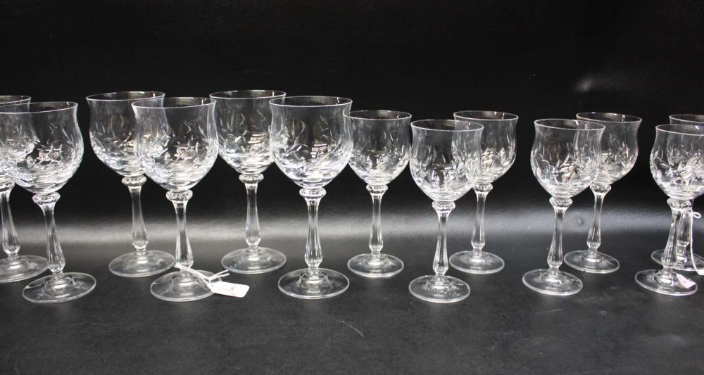 Appraisal: SET OF EIGHTEEN CUT CRYSTAL STEMWARE unmarked comprised of red