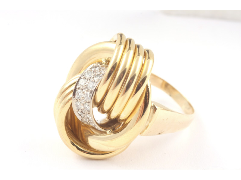 Appraisal: KT Gold and Diamond Lady's Dinner Ring yellow and white