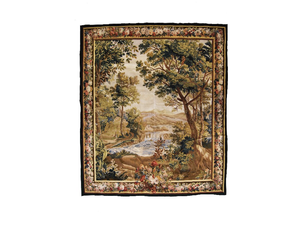 Appraisal: Chinese Continental style tapestry panel contemporary