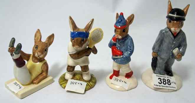 Appraisal: Royal Doulton Bunnykins figures Ace DB Aerobic DB Business Man