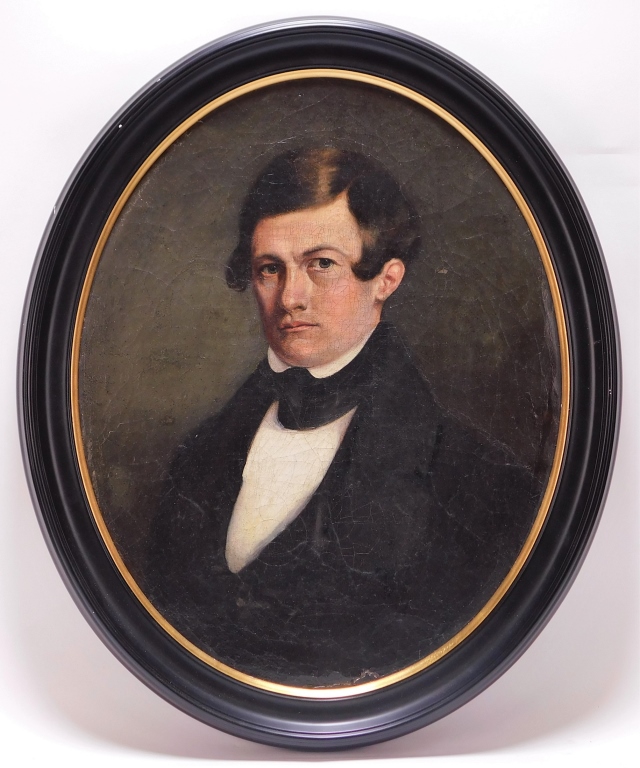 Appraisal: C AMERICAN SCHOOL PORTRAIT OF A GENTLEMAN United States th