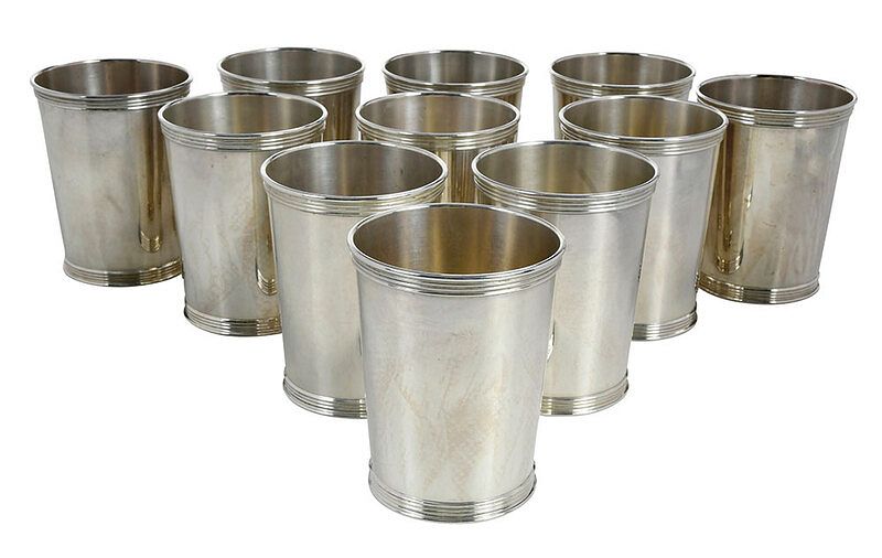 Appraisal: Set of Sterling Mint Juleps American mid to late th