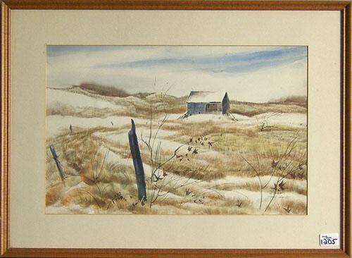 Appraisal: Edward Lynam Grant American b watercolor landscape signed lower right