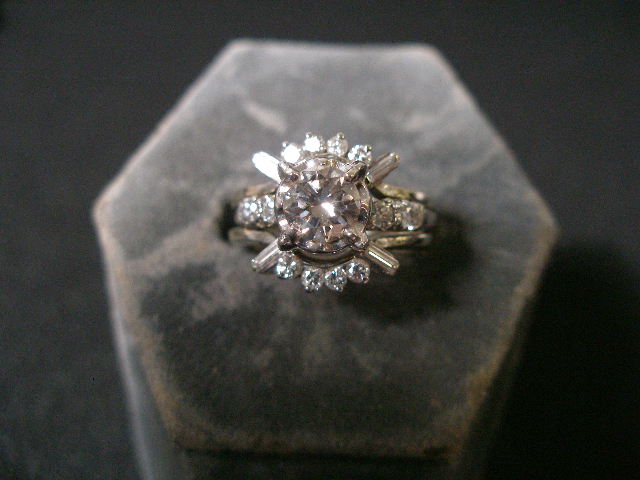 Appraisal: Ladies Diamond Engagement Ring K white gold stamped prong set