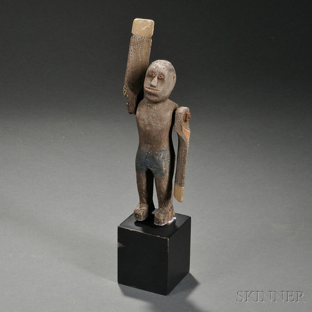 Appraisal: Small Painted Black Man Whirligig America early th century with