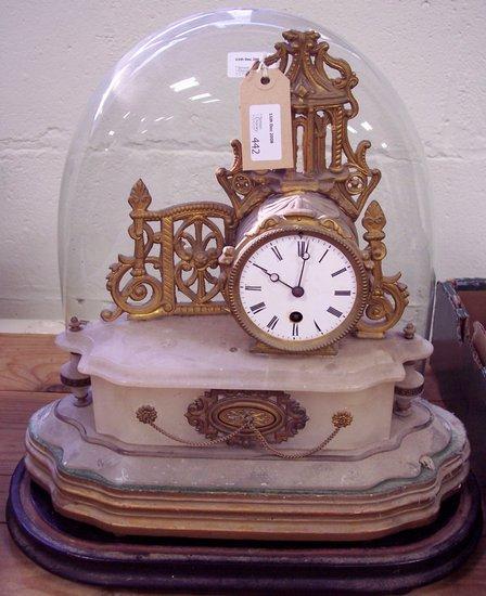 Appraisal: A mid th Century French mantel clock in a white