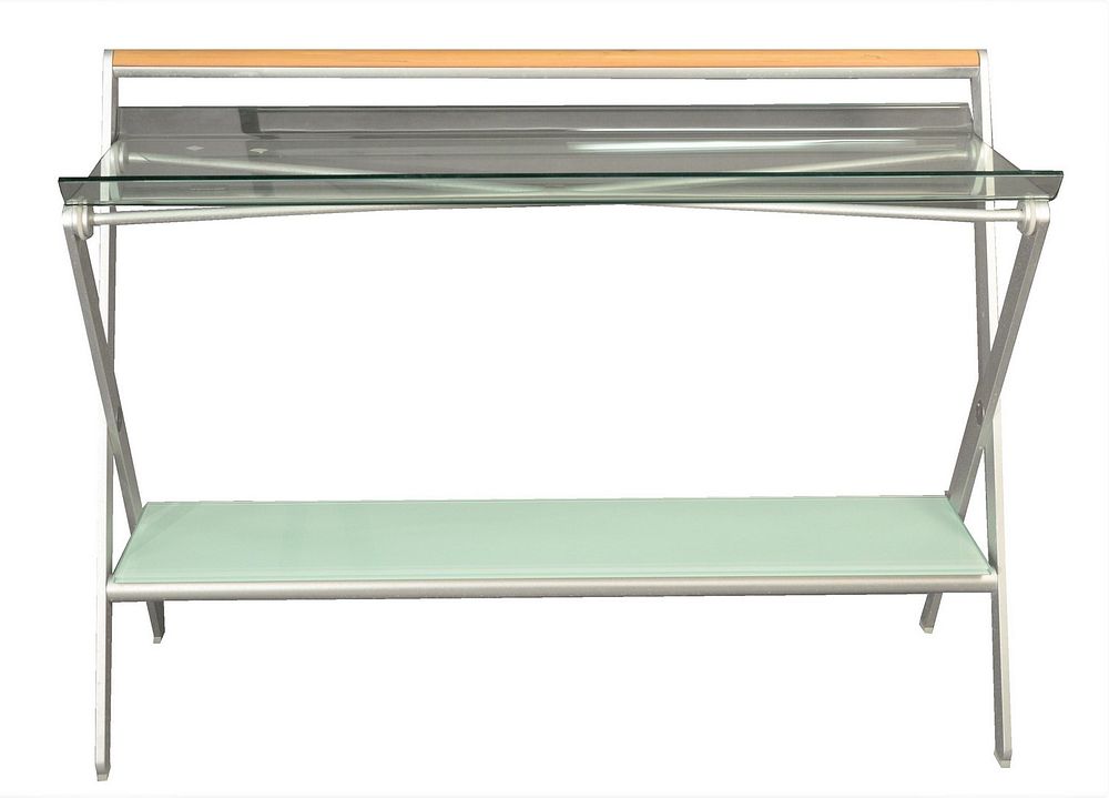 Appraisal: Sifas Indoor Outdoor Oskar Wall Table having carved glass top